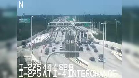 Traffic Cam Tampa Heights: I-275 at I-4 Interchange Player