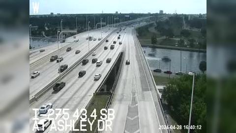 Traffic Cam Tampa Heights: I-275 at Ashley Dr Player