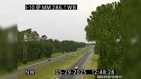 Live Oak: I-10 @ MM 286.1 WB Traffic Camera
