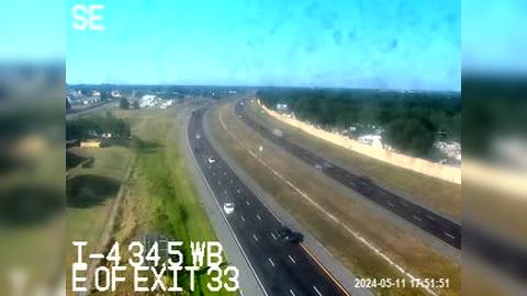 Lakeland: I-4 WB before SR-33 - Exit Traffic Camera