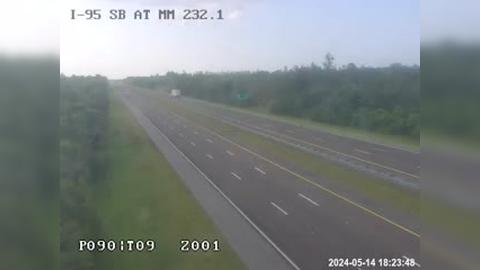 Scottsmoor: I-95 @ MM 232.1 SB Traffic Camera