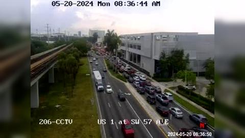Traffic Cam Coral Gables: US-1 at Southwest 57th Avenue Player