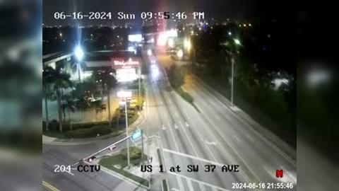 Traffic Cam Miami: US-1 at Southwest 37th Avenue Player