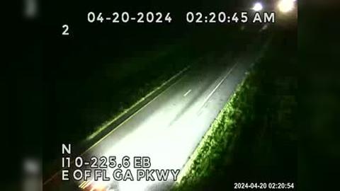 Traffic Cam Drifton: I10-MM 225.6 EB- E of FL GA Pkwy Player