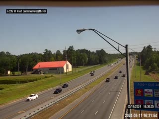 Traffic Cam I-295 W N of Commonwealth RR Player