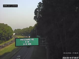 Traffic Cam I-295 W S of Duval Rd Player
