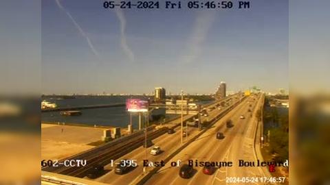 Miami: I-395 East of Biscayne Boulevard Traffic Camera