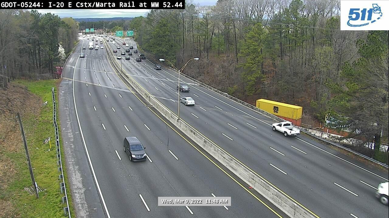 Atlanta: GDOT-CAM- I-20 EB E of Holmes dr Traffic Camera
