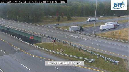 Cartersville: GDOT-CAM-I-75-287.60--1 Traffic Camera