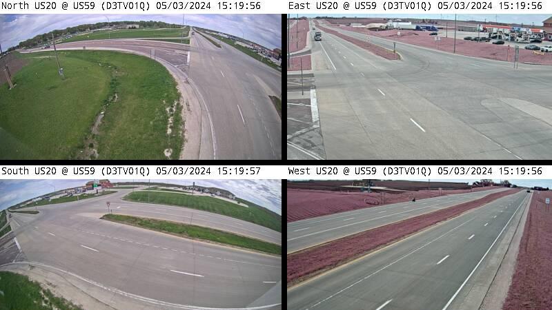 Holstein: D3 - US 20 @ US - Quad (D3TV01Q) Traffic Camera