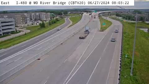 Council Bluffs: CB - I-480 @ Missouri River Bridge (20) Traffic Camera
