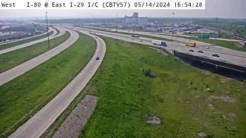 Council Bluffs: CB - I-80 @ East I-29 Interchange (57) Traffic Camera