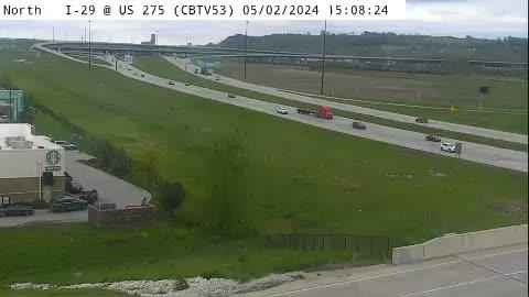 Council Bluffs: CB - I-29 @ US 275 (53) Traffic Camera