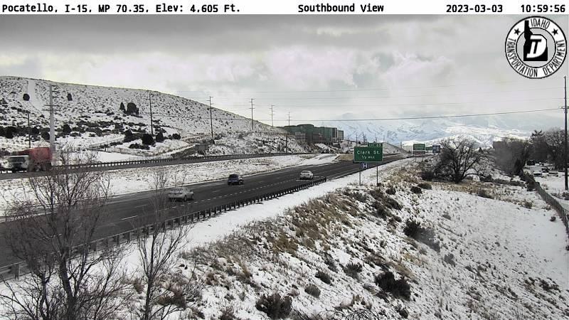 Pocatello › South: I-15: Monte Vista: South Traffic Camera