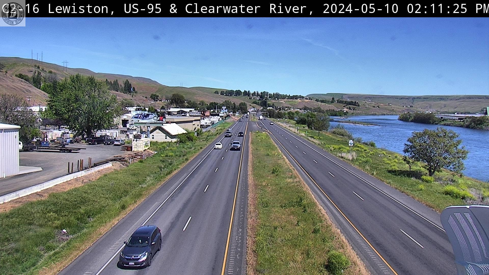 Lewiston: US 95: 38th Clearwater River: Southbound Traffic Camera