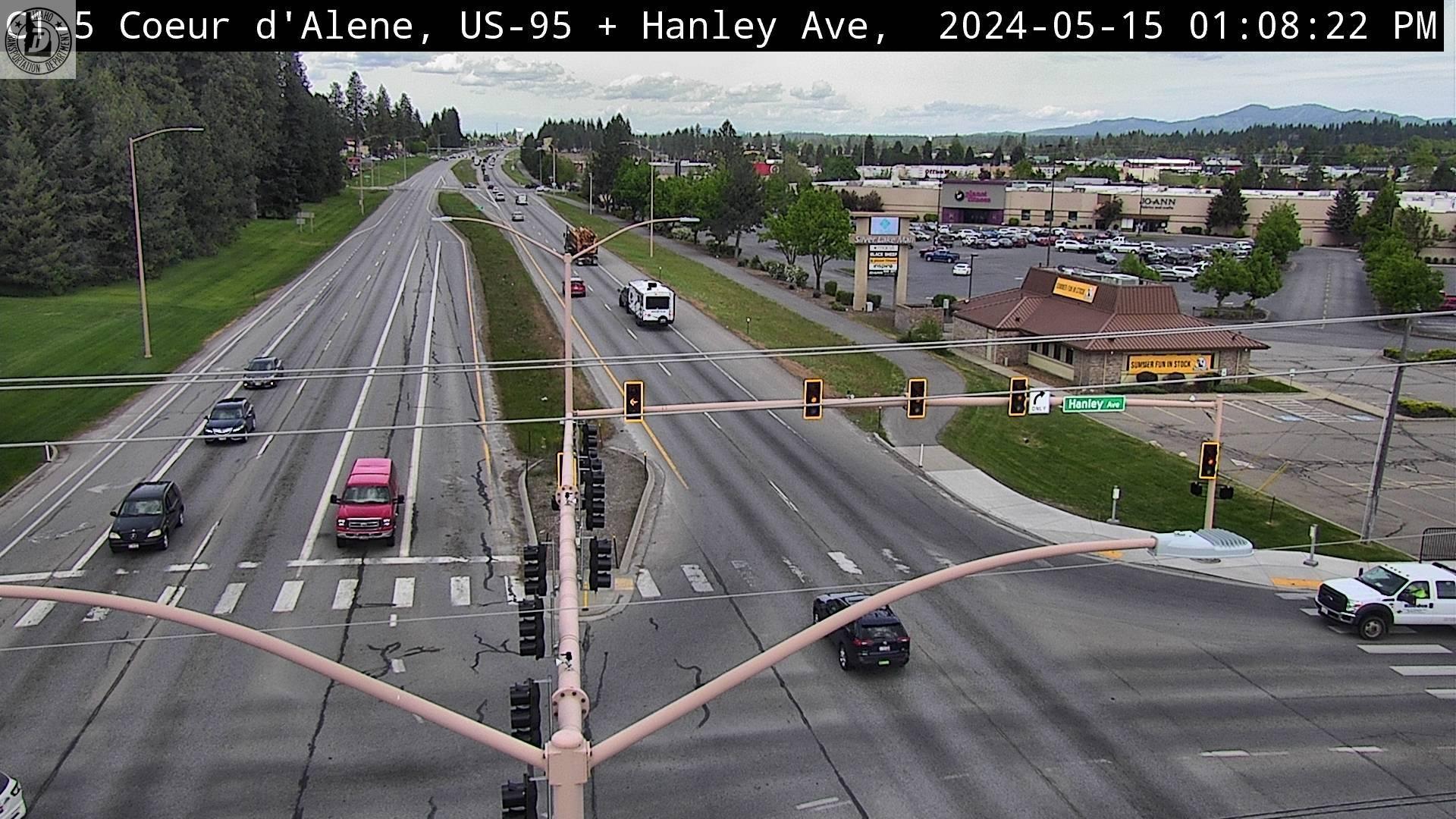 Traffic Cam Coeur d'Alene: US 95: Hanley: Hanley Ave Player
