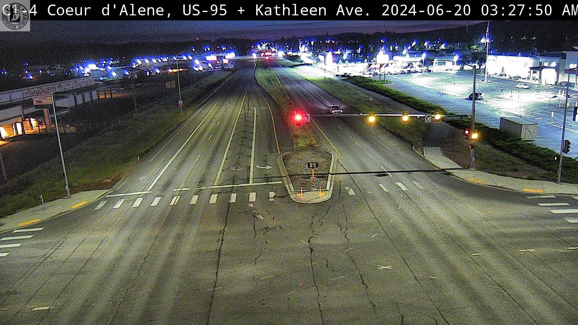 Traffic Cam Coeur d'Alene: US 95: Kathleen Ave: Kathleen Player