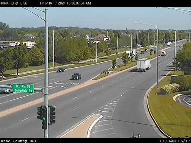 Traffic Cam Kirk Rd at IL 56 (Butterfield Rd) Player