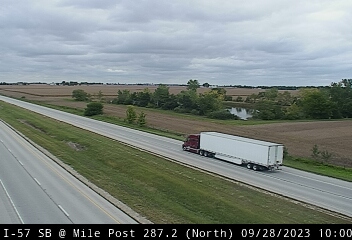 I-57 SB at Mile Post 287.2 (#3024) - N Traffic Camera