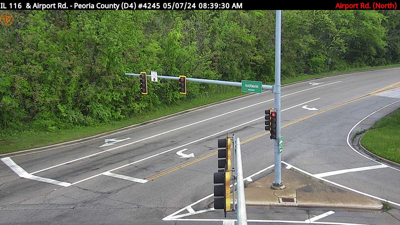 Traffic Cam IL 116 (Harmon Hwy. and Plank Rd.) at Airport Rd. (#4245) - N Player