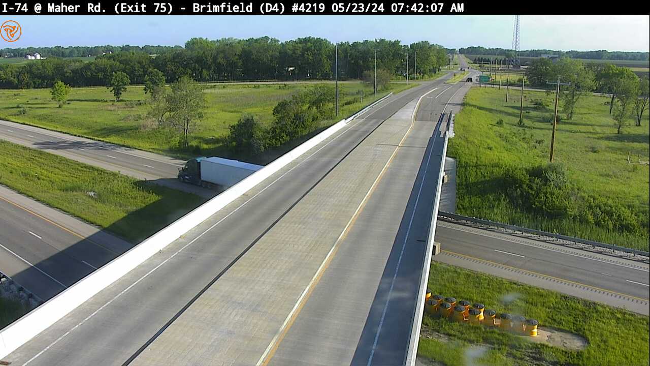 Traffic Cam I-74 at Maher Rd. (Exit 75) (#4219) - N Player