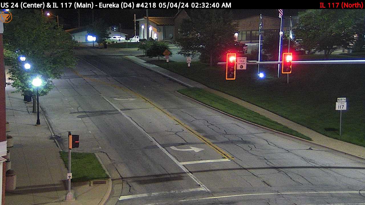 US 24 (Center St.) at IL 117 (Main St.) (#4218) - N Traffic Camera