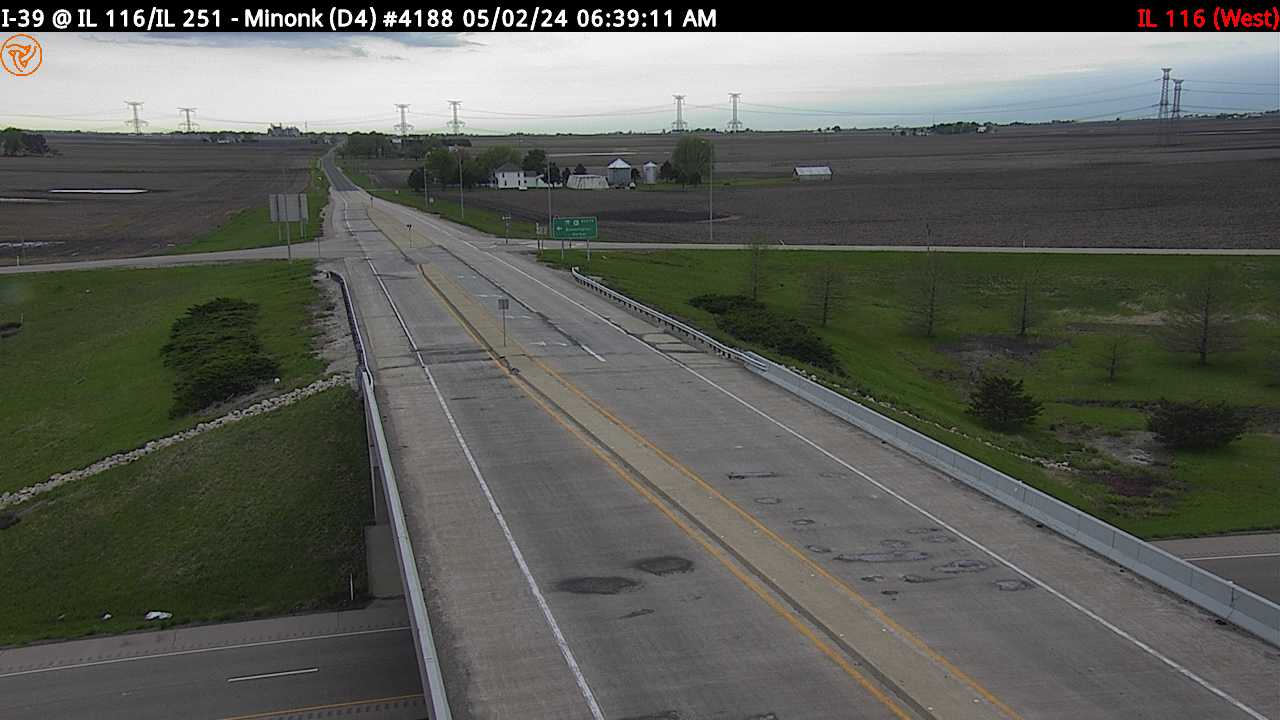 I-39 at IL 116 (Minonk) (#4188) - W Traffic Camera