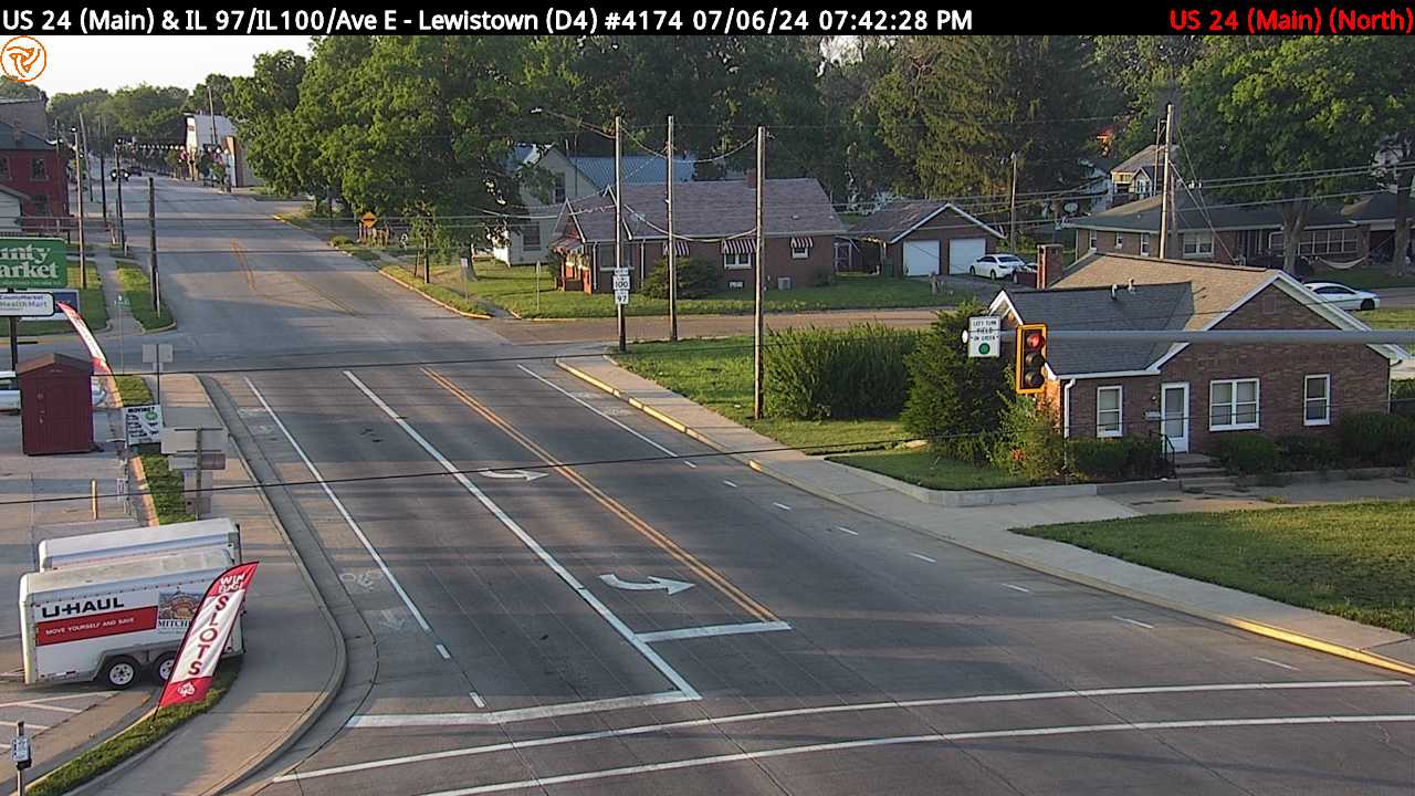 Traffic Cam US 24 (Main St.) at IL 97/IL 100/Ave. E (#4174) - N Player