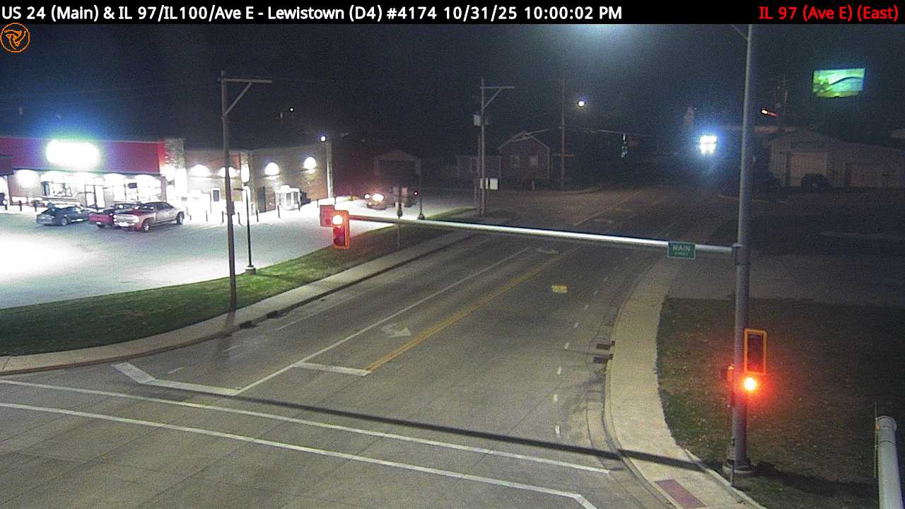 Traffic Cam US 24 (Main St.) at IL 97/IL 100/Ave. E (#4174) - E Player