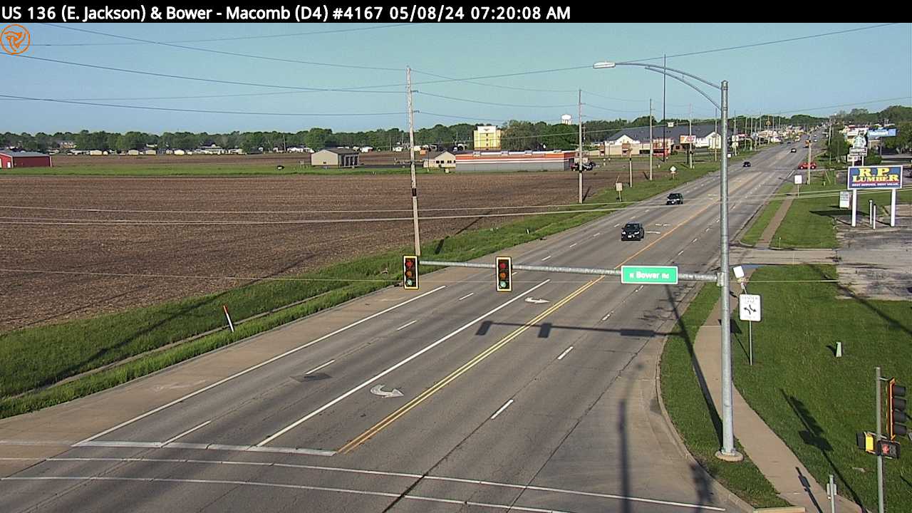 Traffic Cam US 136 (Jackson St.) at Bower Rd. (#4167) - W Player