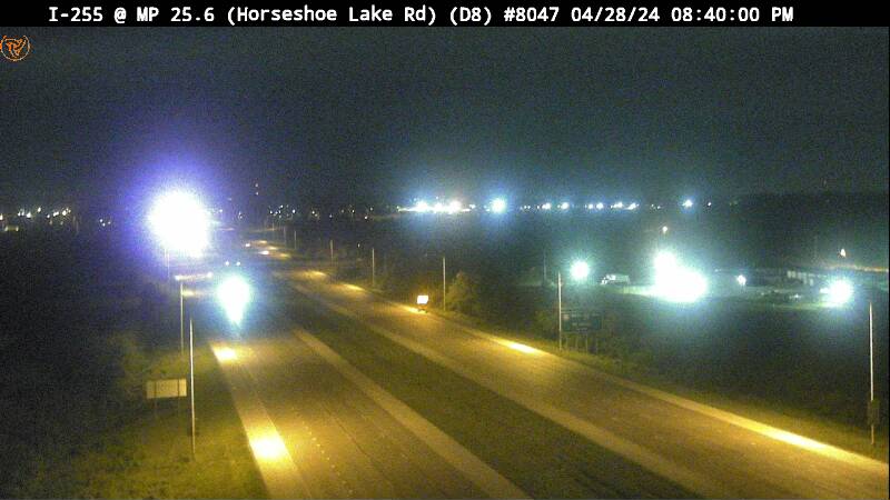 I-255 at Milepost 25.6 (Horseshoe Lake Rd.) (#8047) - E Traffic Camera