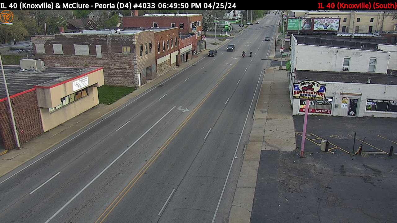IL 40 (Knoxville Ave.) at McClure Ave. (#4033) - S Traffic Camera