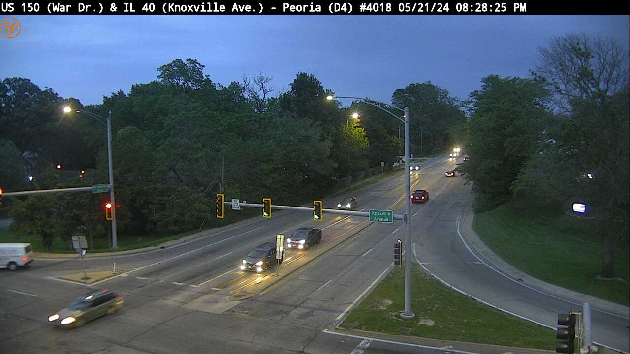 Traffic Cam US 150 (War Dr.) at IL 40 (Knoxville Ave.) (#4018) - W Player