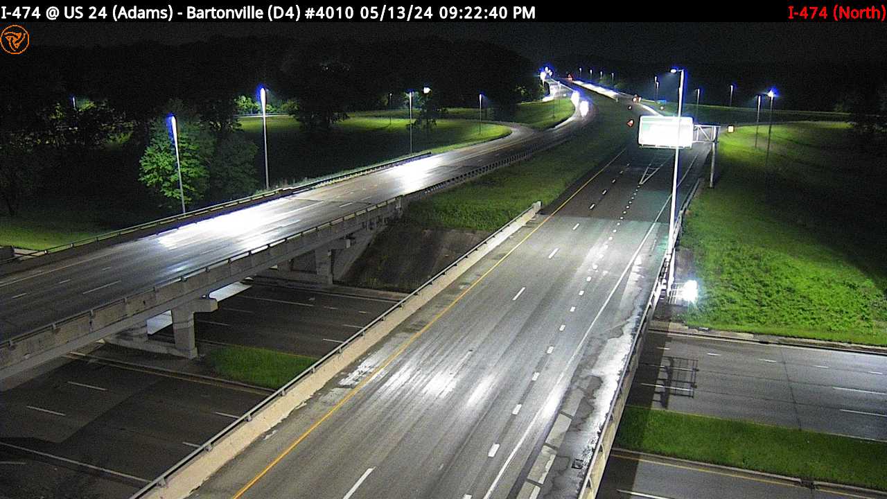 I-474 at US 24 (Adams) (#4010) - N Traffic Camera