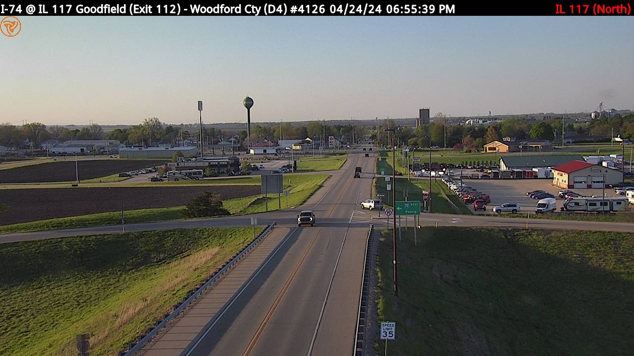 I-74 at Goodfield (Exit 112) (#4126) - N Traffic Camera