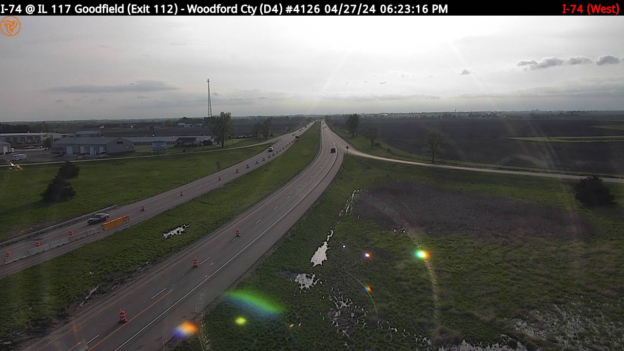 Traffic Cam I-74 at Goodfield (Exit 112) (#4126) - W Player