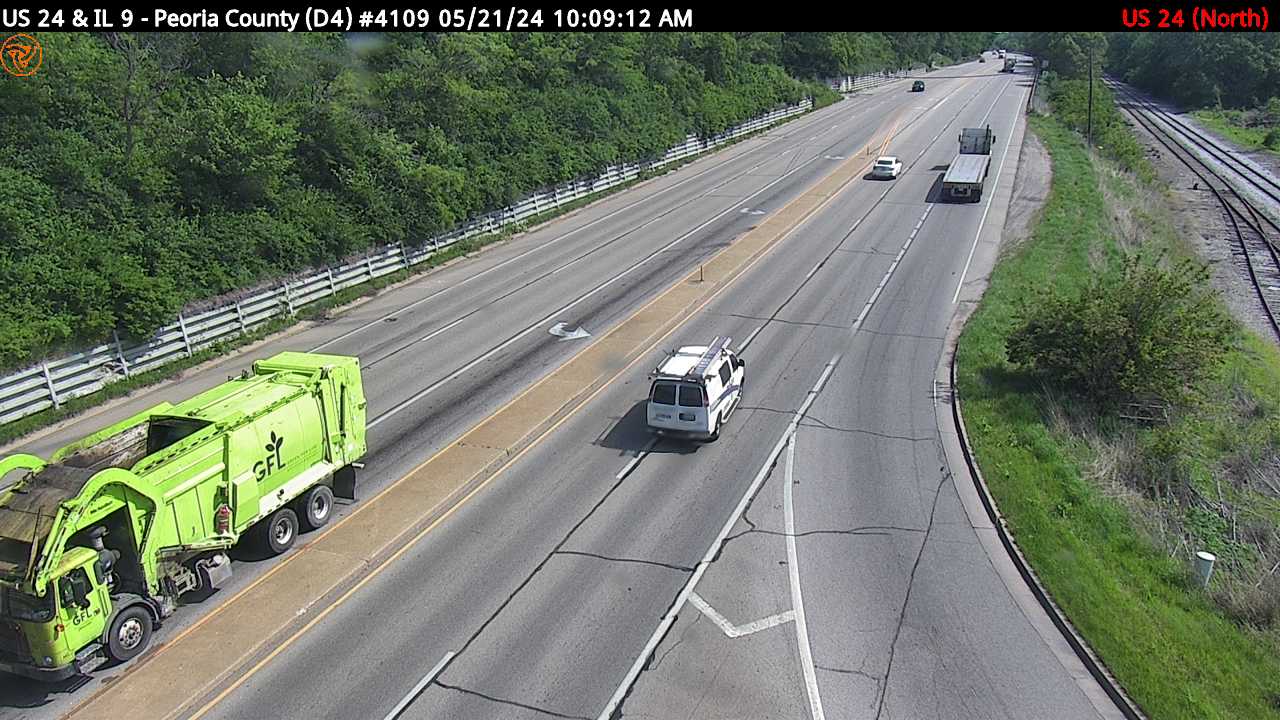 Traffic Cam US 24 at IL 9 Orchard Mines (#4109) - N Player
