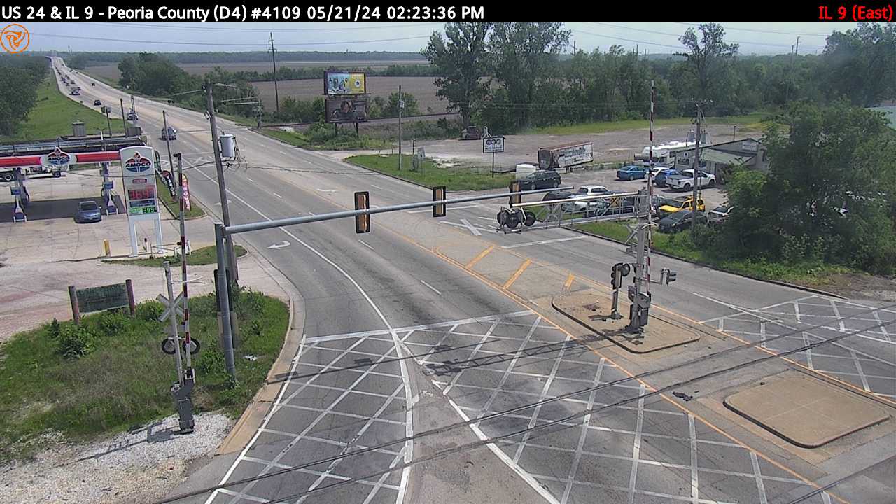 Traffic Cam US 24 at IL 9 Orchard Mines (#4109) - E Player