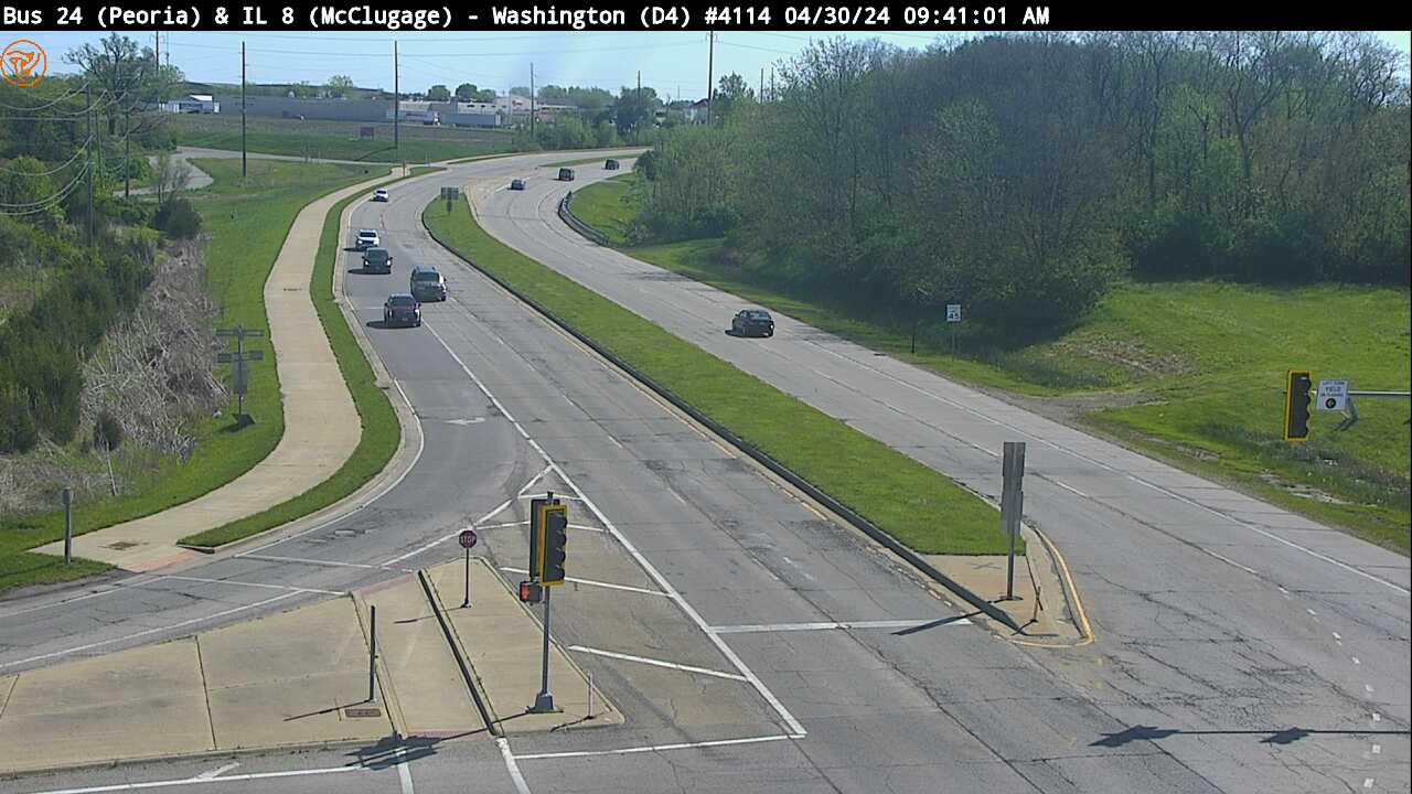 Traffic Cam Business 24 (Peoria St.) at IL 8 (McClugage Rd.) (#4114) - N Player
