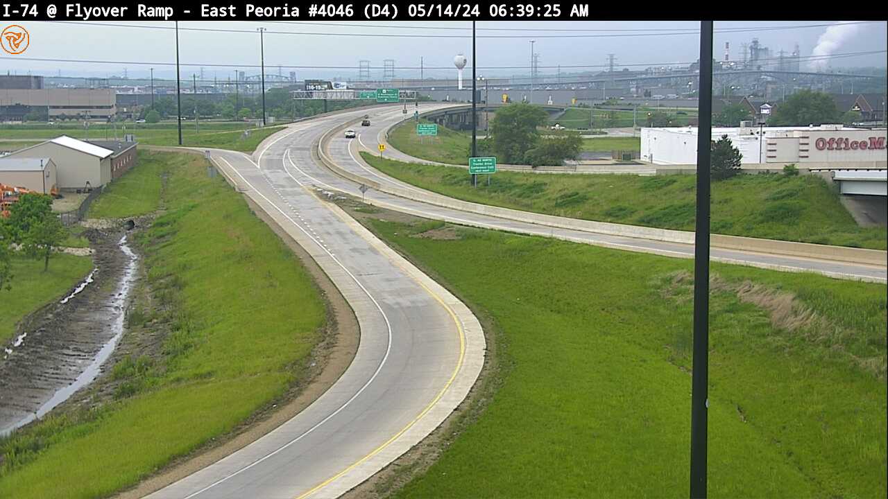 I-74 East Peoria Flyover Ramp (#4046) - S Traffic Camera