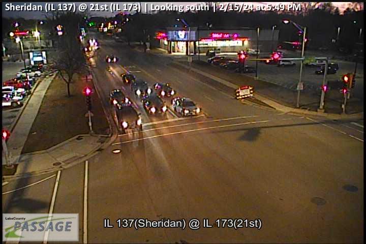 Sheridan (IL 137) at 21st (IL 173) - S Traffic Camera