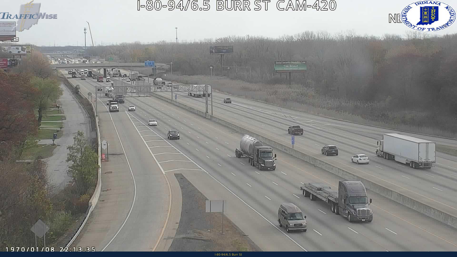 Traffic Cam WB I-80 at Burr St (-0.1 miles) Player