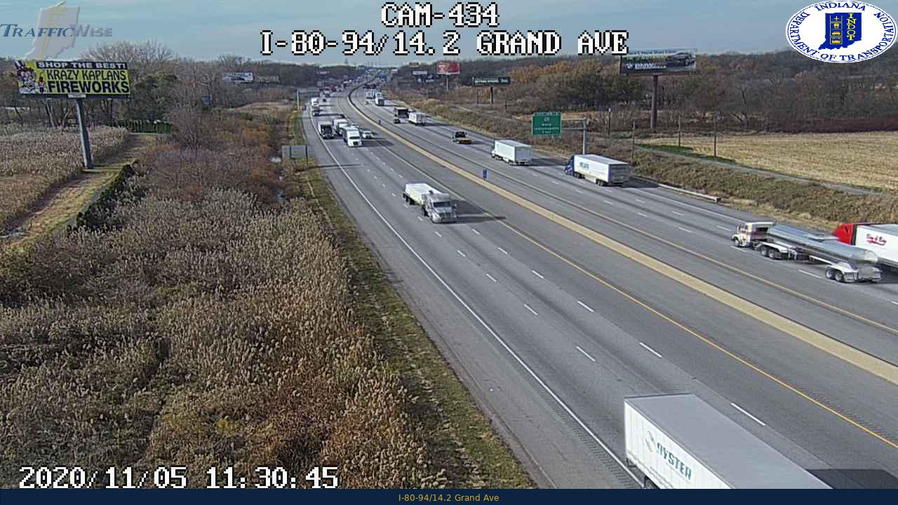WB I-80 at IN-51 (+0.8 miles) Traffic Camera