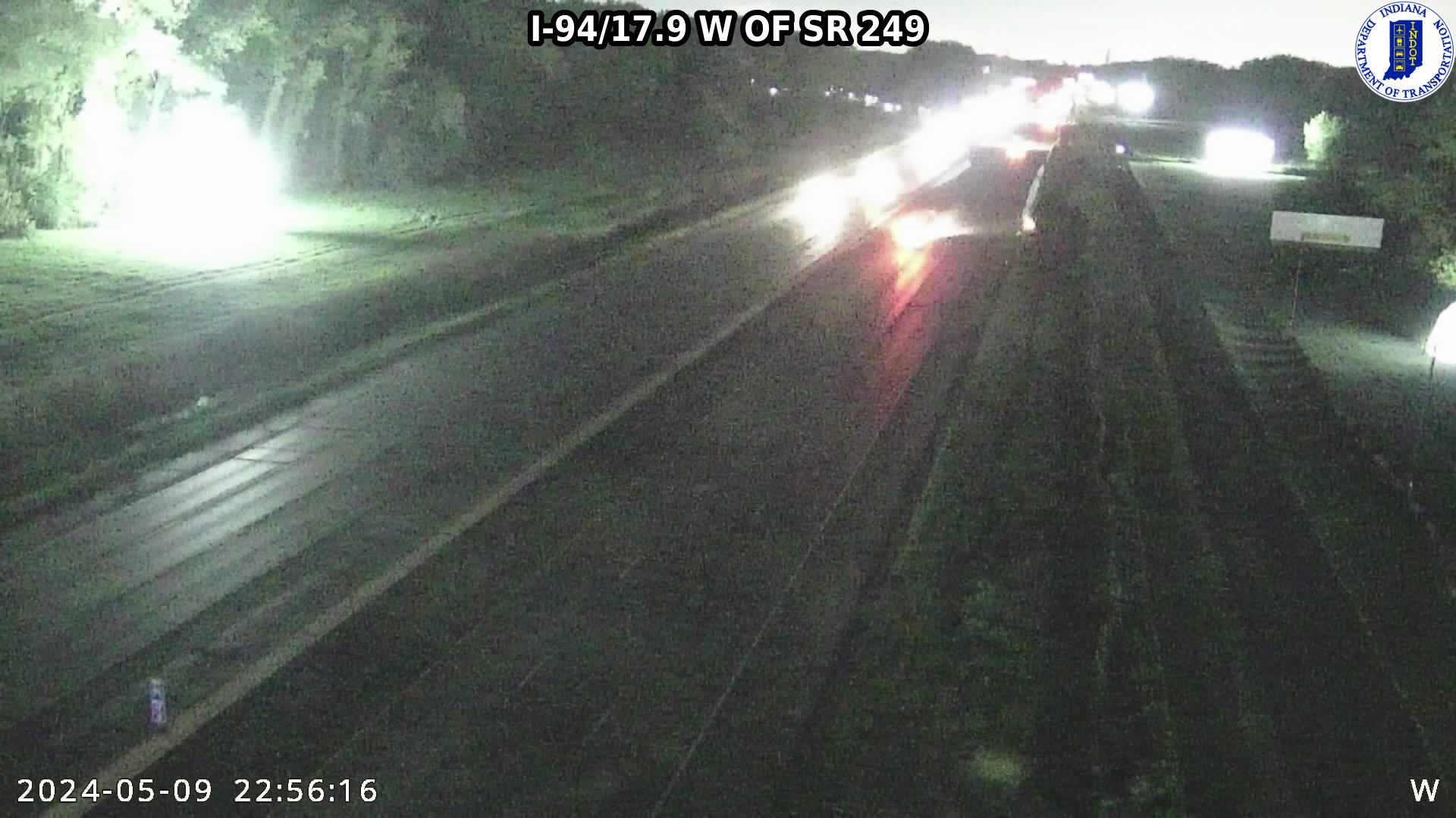 WB I-94 at IN-249 (+0.8 miles) Traffic Camera