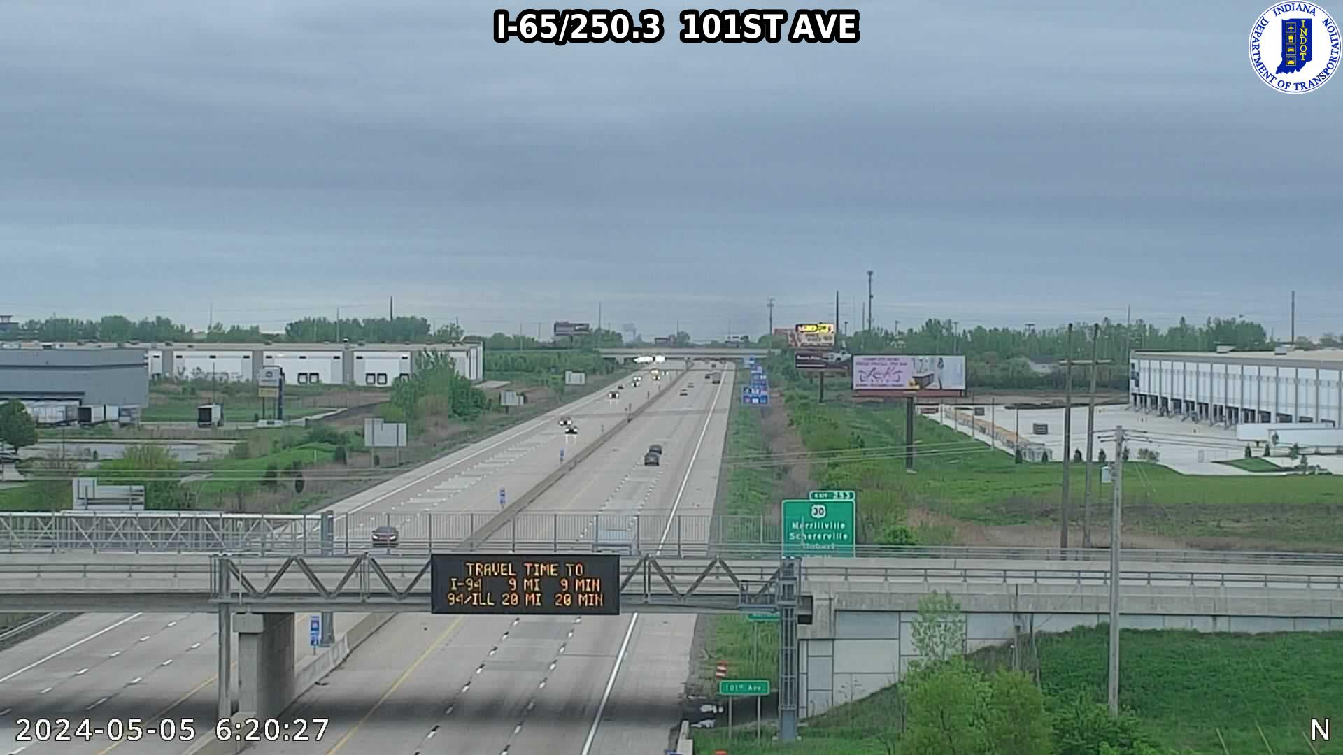 Traffic Cam NB I-65 at 101st Ave (+0.1 miles) Player