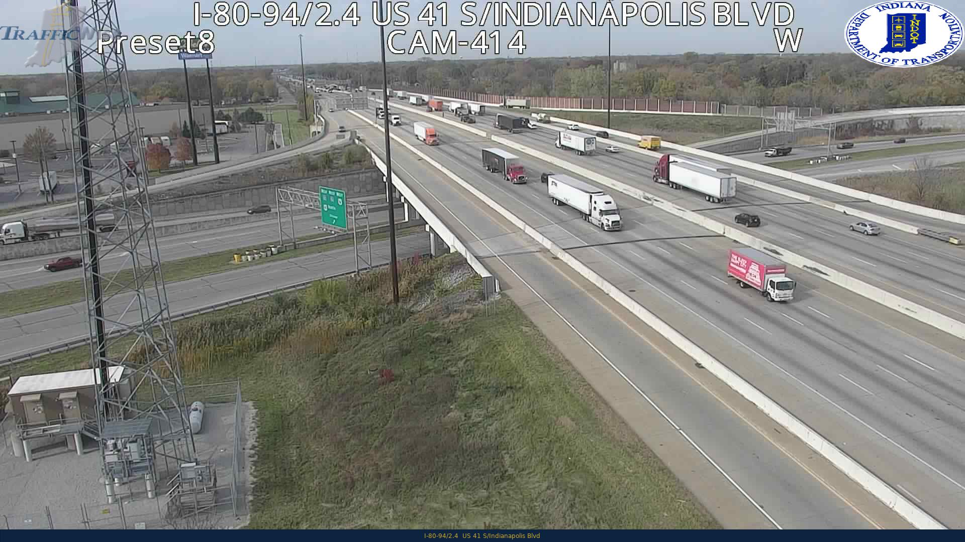 WB I-80 at US-41 Traffic Camera