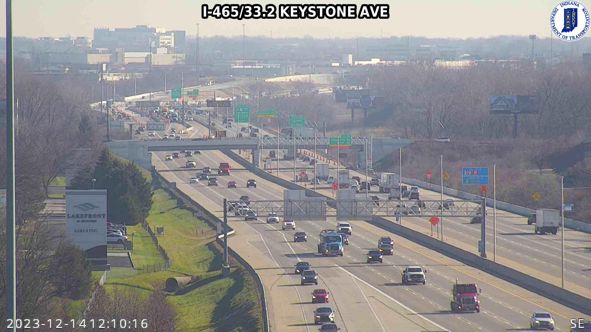 Traffic Cam Indianapolis: I-465: I-465/33.2 KEYSTONE AVE Player