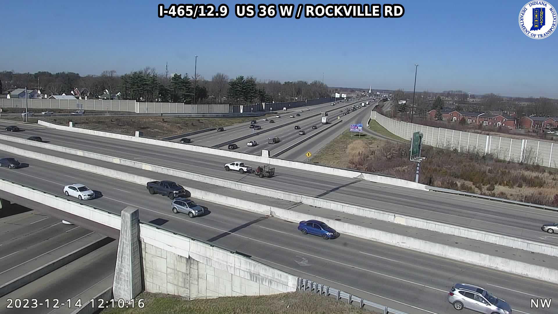 Indianapolis: I-465: I-465/12.9 US 36 W - ROCKVILLE RD Traffic Camera