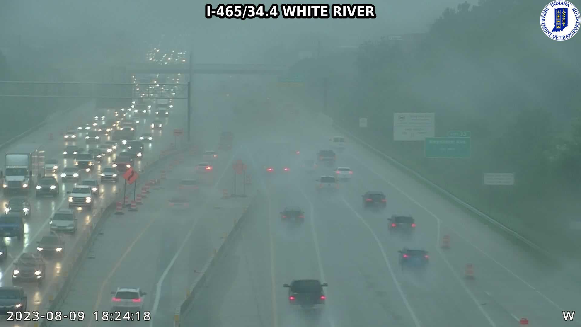 Indianapolis: I-465: I-465/34.4 WHITE RIVER Traffic Camera