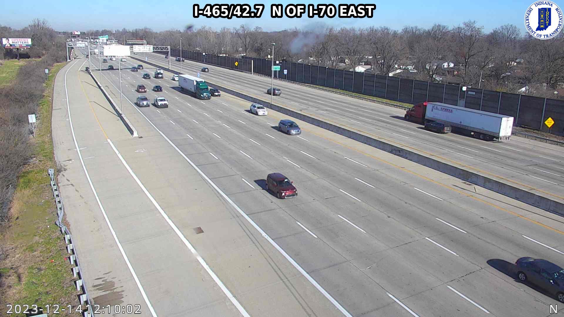 Traffic Cam Indianapolis: I-465: I-465/42.7 N OF I-70 EAST: I-465/42.7 N OF I-70 EAST Player